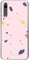 Huawei P20 Pro Hoesje Transparant TPU Case - Terrazzo N°8 #ffffff