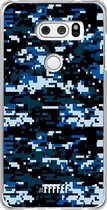 LG V30 (2017) Hoesje Transparant TPU Case - Navy Camouflage #ffffff