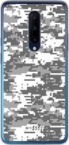 OnePlus 7 Pro Hoesje Transparant TPU Case - Snow Camouflage #ffffff