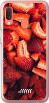Samsung Galaxy A20e Hoesje Transparant TPU Case - Strawberry Fields #ffffff
