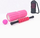 OEM’s Pilates, Fitness en Yoga set - Foam Roller, Ab Wheel en Massage Bal - 4 kleuren