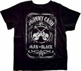 Johnny Cash Kinder Tshirt -Kids tm 3 jaar- Man In Black Zwart