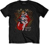 The Rolling Stones Heren Tshirt -2XL- Start Me Up Zwart