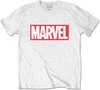 Marvel - Box Logo Heren T-shirt - S - Wit