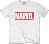 Marvel Heren Tshirt -S- Box Logo Wit