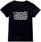 Marilyn Manson - Classic Logo Kinder T-shirt - Kids tm 8 jaar - Zwart