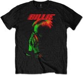 Billie Eilish Heren Tshirt -XL- Hands Face Zwart