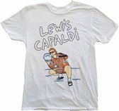 Lewis Capaldi Heren Tshirt -M- Snow Leopard Wit