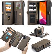 Caseme Luxe XL Portemonnee splitleder hoesje voor iPhone 12 Pro Max - bruin