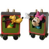 Minnie and Pluto in train cart - 13 cm