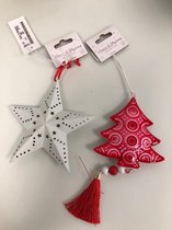 Kersthangertjes - kerstboom en ster - 2 pcs