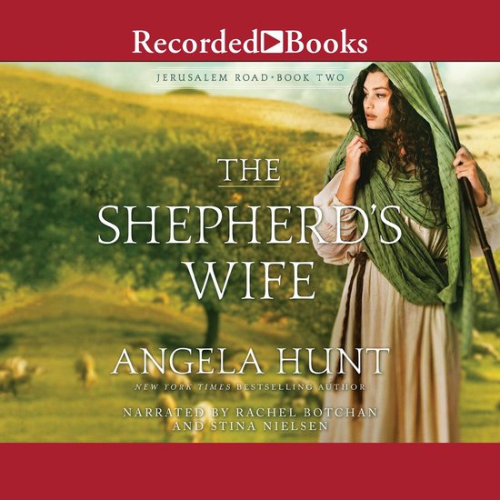 De omslag van 'The Shepherd's Wife' toont een vrouw in een groen gewaad, met een herdersstaf, in een landschap met schapen.