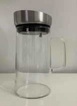 glazen karaf met zeef 1L vaatwasserbestendig
