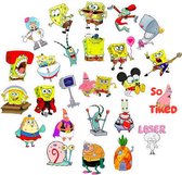 ProductGoods - 50 Stuks SpongeBob Stickers  - Muur Decoratie - Koffer Decoratie - Laptop Decoratie - Koelkast Decoratie - Stickervellen - SpongeBob SquarePants
