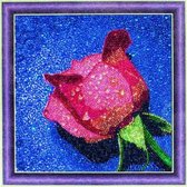 3D Diamond Painting Liggende roos in frame 30 x 30 cm