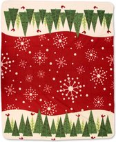 Fleece plaid - 130 x 160 cm - Trees - Kerst - wintertafereel