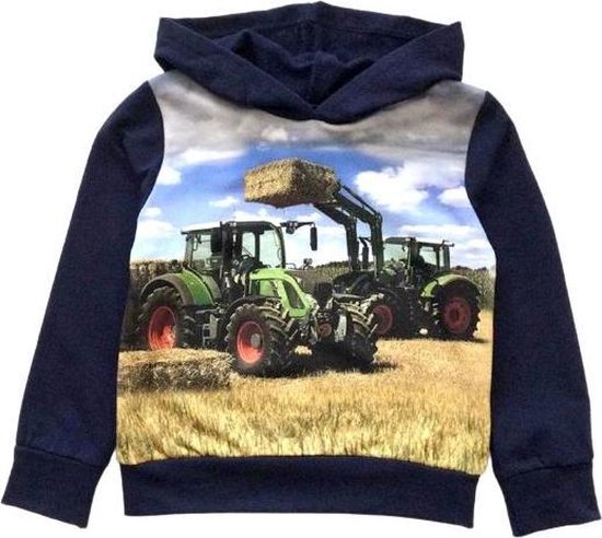 S&C Blauwe hoodie met Fendt tractor - 146/152 | bol.com