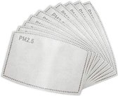 Vervangbare mondkapje filters - 10 stuks KINDERmaat | wegwerp (50 - 60uur gebruik) | PM 2.5 filters