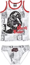 Disney Star Wars - Ondergoedset - Singlet & Onderbroek - Darth Vader - Wit / Multi-kleur - 7 / 8 jaar