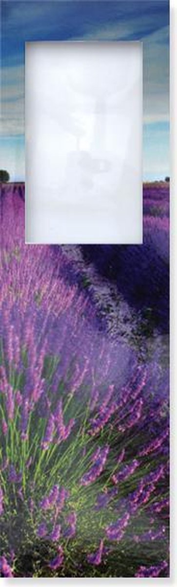 Boekenlegger met vergrotend loepje, Lavendel veld