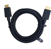 NÖRDIC HDMI-N1021 – Ultra High Speed HDMI 2.1 kabel, Gecertificeerd, 8K, 60Hz, 48Gbps, Dynamische HDR eARC, 2m, Zwart