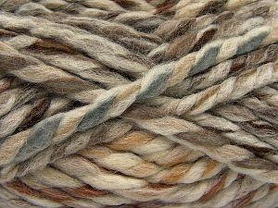 Dikke breiwol kopen bruin en room tinten kleurenmix gemeleerd – breien of  haken met... | bol.com