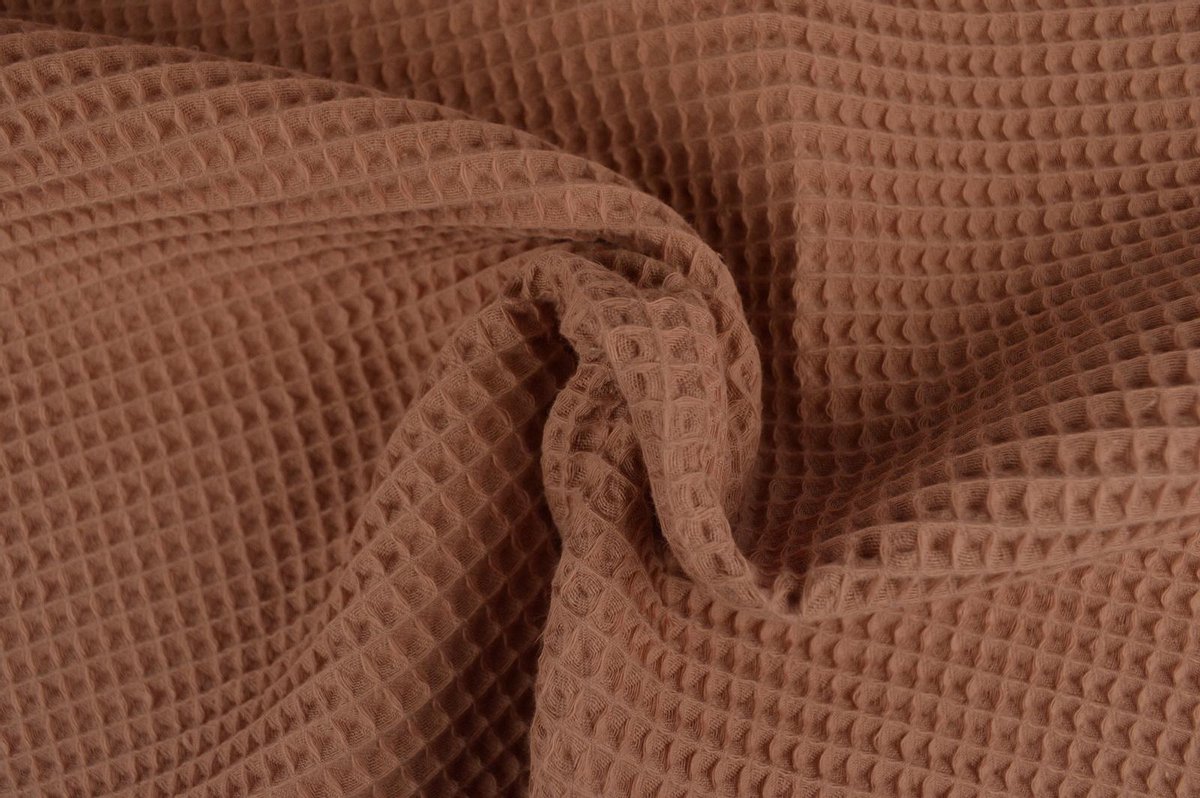 Wafelstof - Oud roze - 10 meter