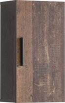 Hangkastje Casa 1 deur - hout/grafiet