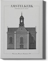 Walljar - Amstelkerk - Muurdecoratie - Canvas schilderij