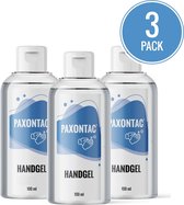 Paxontac Handgel 100 ml 3x - Droogt snel en plakt niet - Hygiënische Alcohol gel - Handige meeneemverpakking