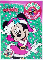 DISNEY MICKEY MOUSE KLEURBOEK MET STICKERS KERST EDITIE