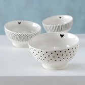 Boltze Home Schaal Sunny zwart/wit dia14cm (1 stuk) assorti