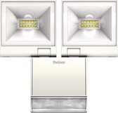 theLeda S20 WH, 2 lampes LED avec détecteur de mouvement, 10 Watt chacune, 4000K