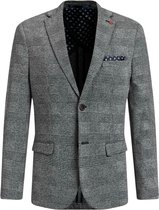 WE Fashion Heren slim fit geruite blazer