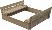 Bol.com Houten Zandbak - Geïmpregneerd Hout - 120 x 120 x 25 cm SwingKing Robert aanbieding