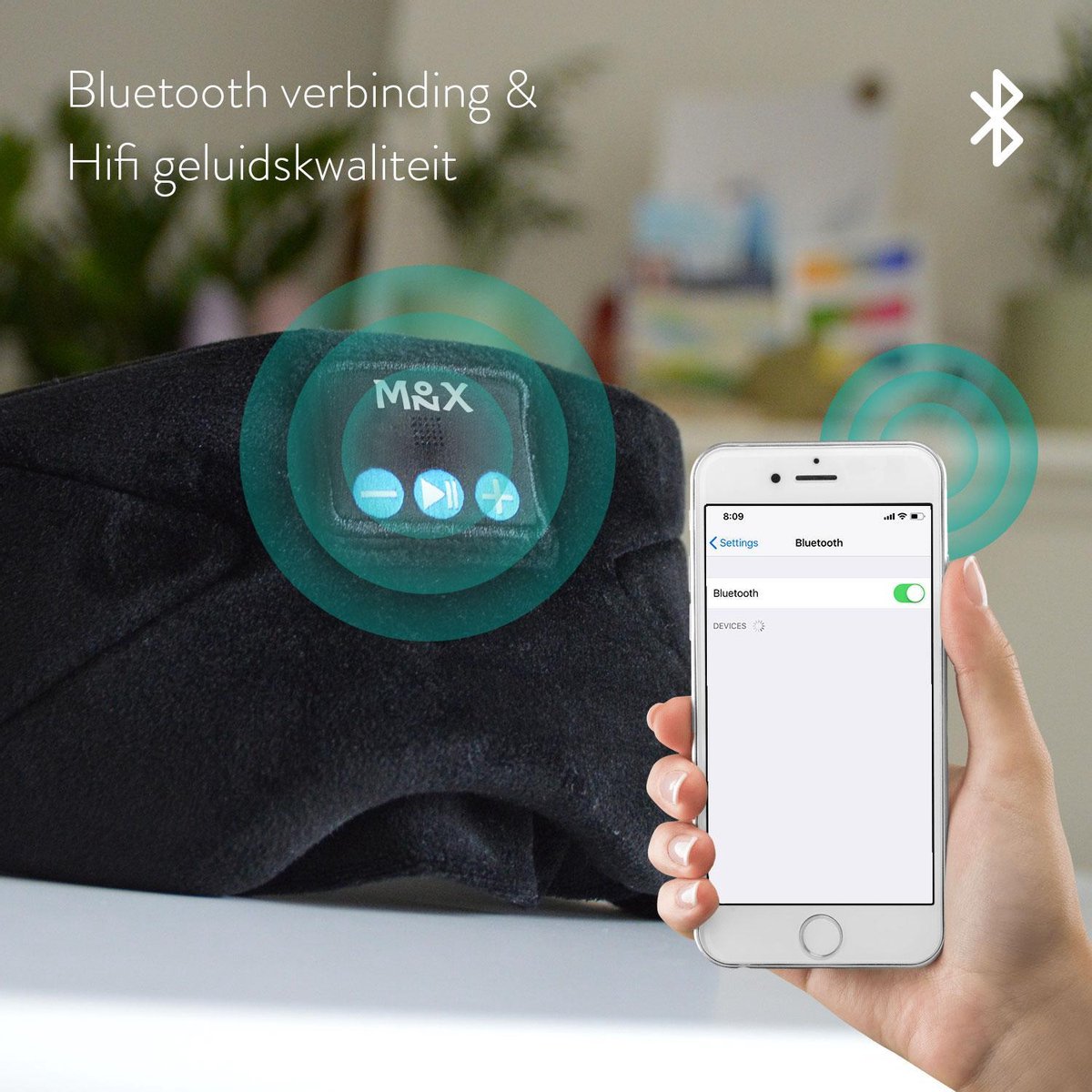Monx Slaapmasker met bluetooth - Sleeping Headphone - Zwart — afbeelding 9