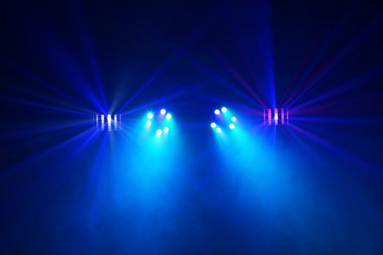 Feestverlichting Lichtset met Statief - BeamZ Partybar2 - 4 Kleuren - 170 cm - DMX of Muziekgestuurd - BeamZ