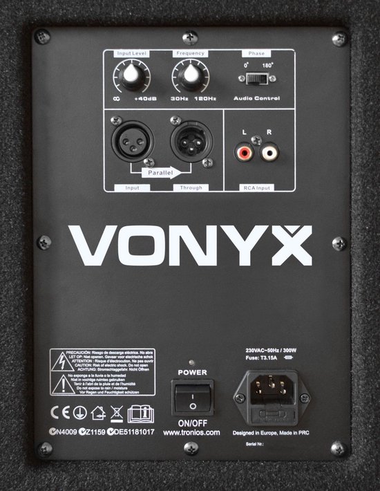 Vonyx SWA18 PA Actieve Subwoofer 18 - 1000W - Vonyx