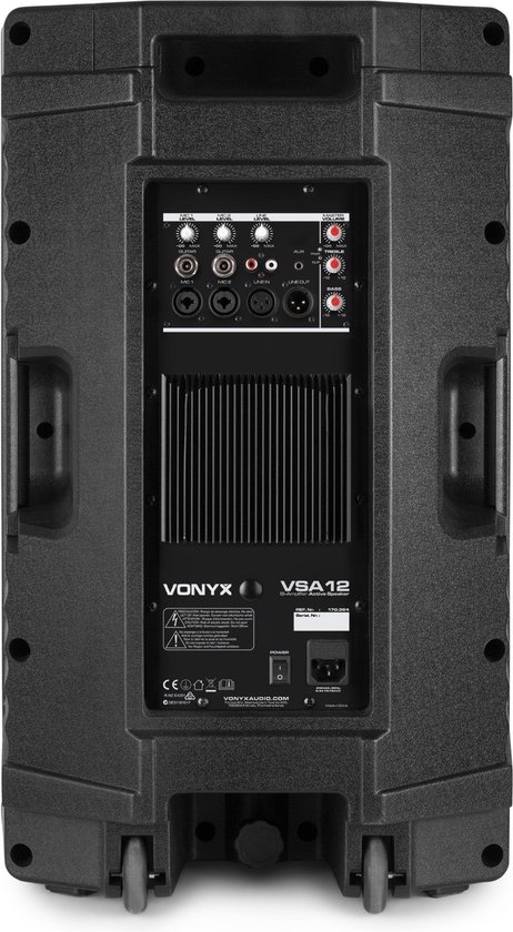 Actieve speaker - Vonyx VSA12 actieve speaker met ingebouwde bi-amplified versterker - 800W - 12 - Vonyx