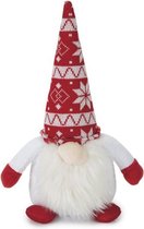 Hondenspeelgoed - Kerstman van Pluche – Rood/Wit – 34x12x10 cm