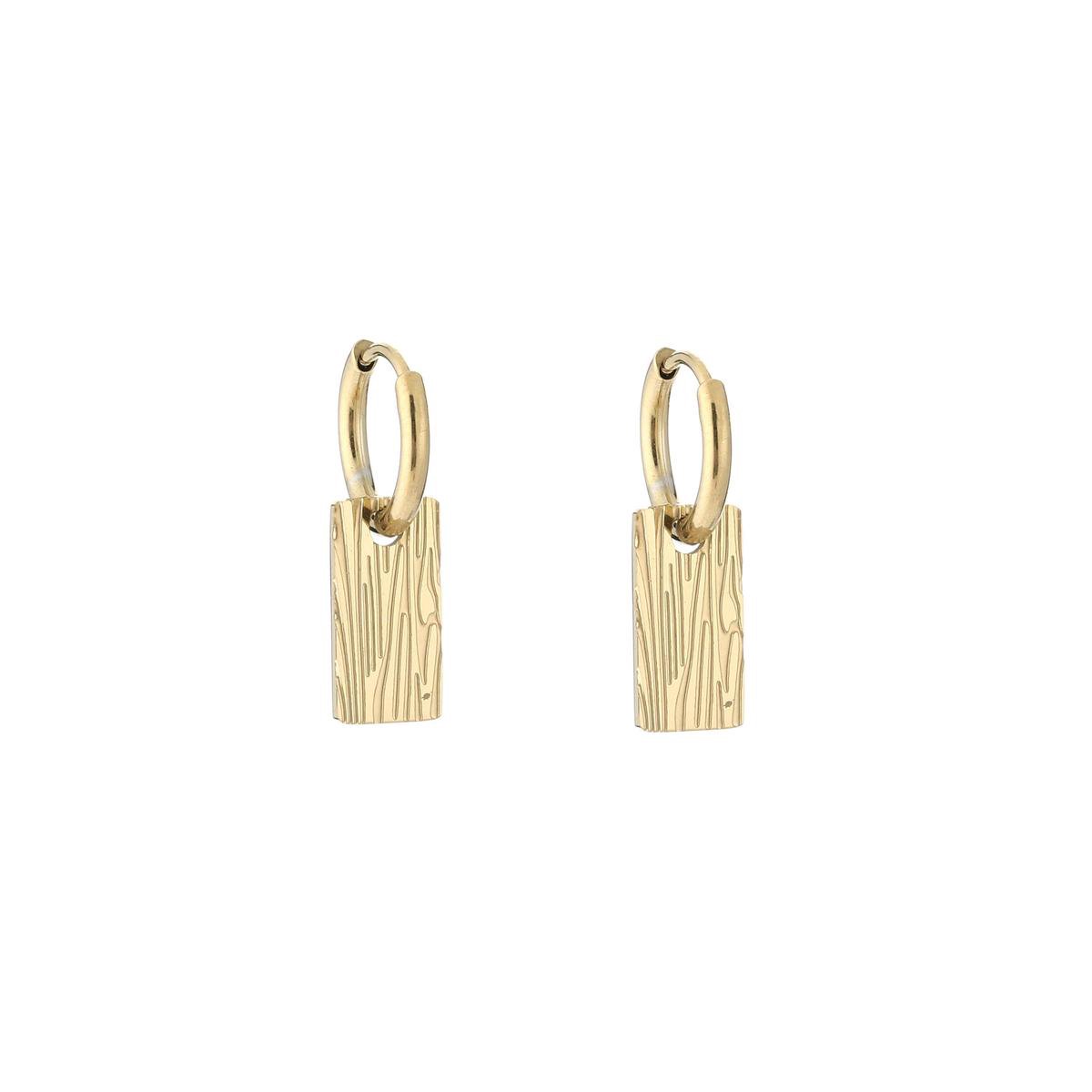 Oorbellen Bali print - Goud - Stainless Steel - Minimalistic jewelry - Sieraden dames