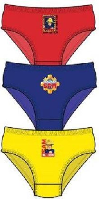 Brandweerman Sam - jongens - ondergoed - set van 3 slips - maat 86/92 |  bol.com