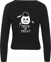 Collectif Abigail Trick Or Treat 50's Cardigan Zwart