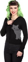 Collectif Jessie Midnight Cat 50's Cardigan Zwart