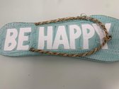 Be happy slipper decoratief