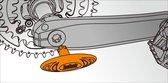 crankboutsleutel voor Shimano Hollowtech II oranje