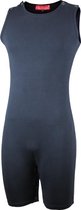Romper met drukkers in pijpen en op schouders - Blauw, M