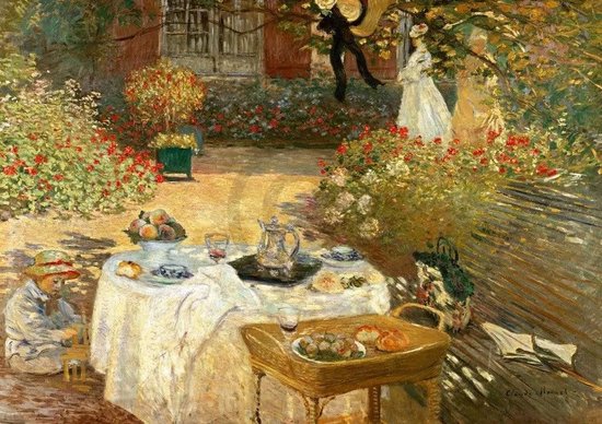 Kunstdruk Claude Monet - Le Déjeuner 29,7x21cm