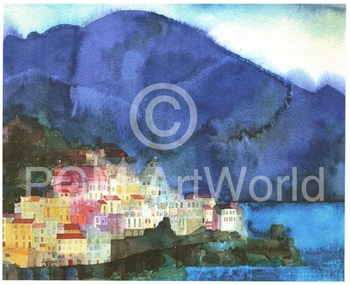 PGM Kunstdruk Ralf Westphal - Amalfi, Golf von Salerno 40x30cm Divers