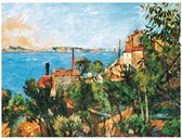 Paul Cézanne - La Mer a l'Estaque Kunstdruk 30x30cm